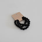 Black Textured Scrunchie Hair Tie Set – hair accessories (view 1)