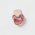 Textured Ruched Scrunchie Set In Mauve Pink – hair accessories (view 1)
