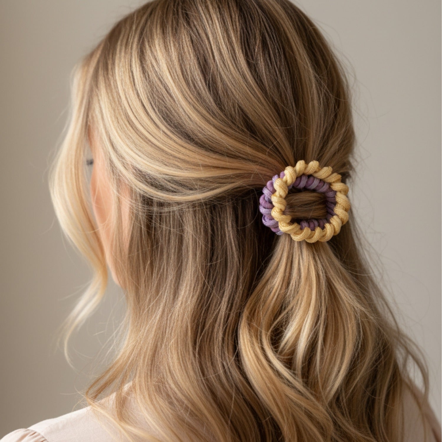 Textured Scrunchie Set Multicolor Hair Ties