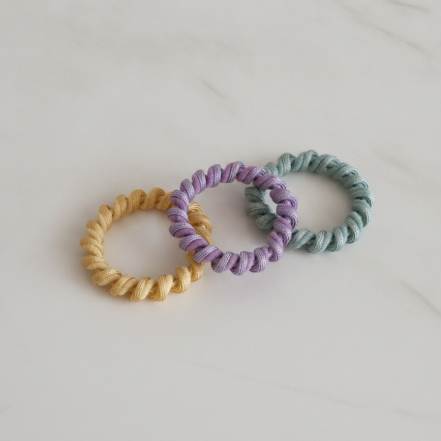 Textured Scrunchie Set Multicolor Hair Ties