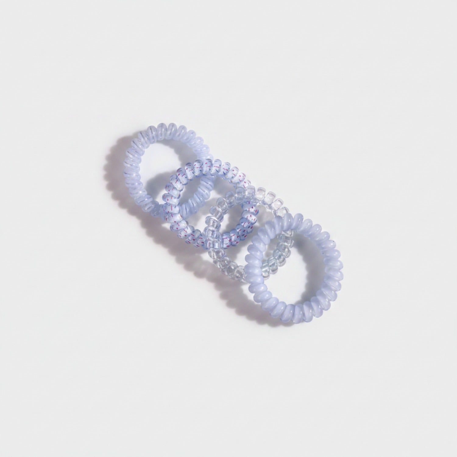 Lavender Spiral Coil Hair Ties Set