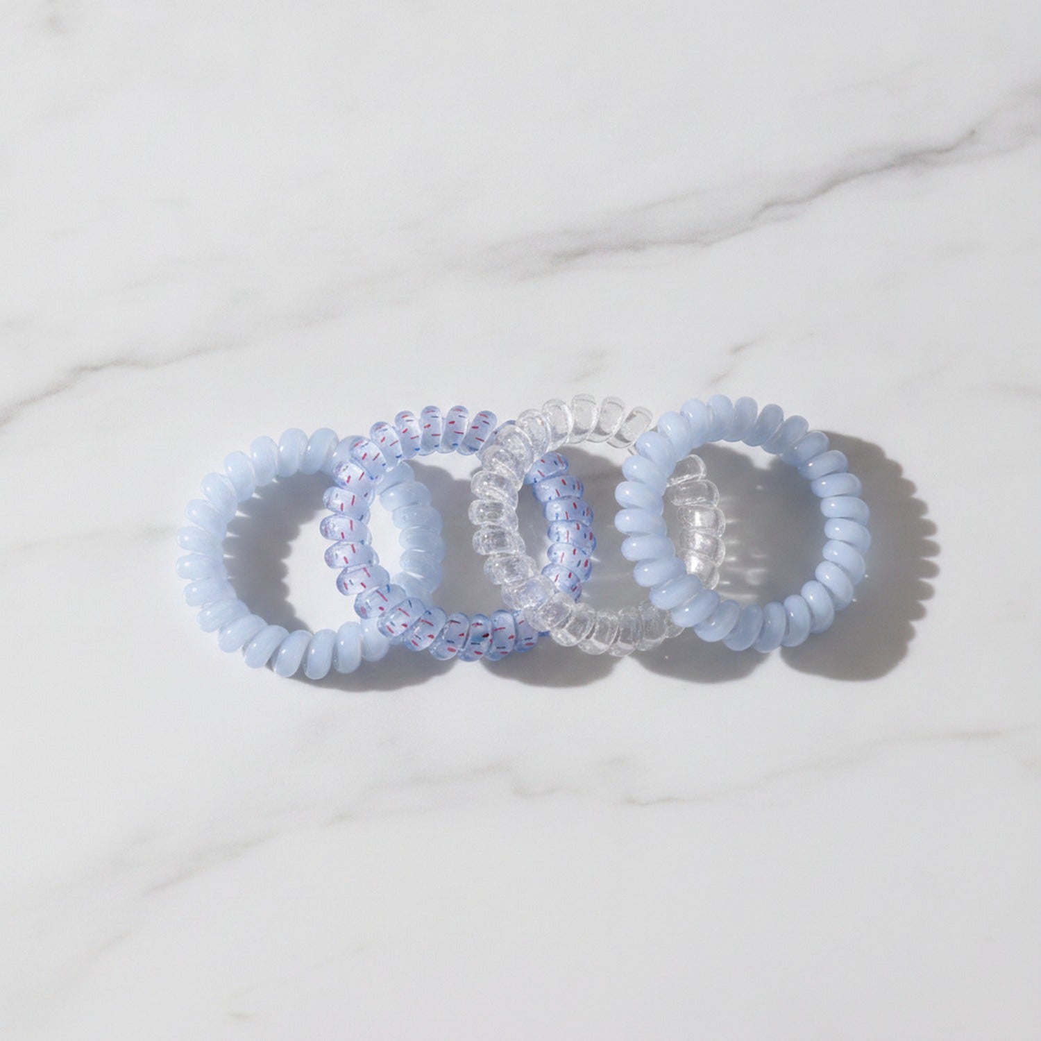 Lavender Spiral Coil Hair Ties Set