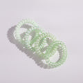 Spiral Hair Coils Rhinestone Mint Green Set – hair accessories (view 1)