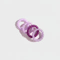 Spiral Coil Hair Ties Pastel Purple Pack