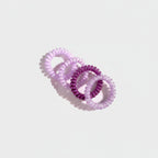 Spiral Coil Hair Ties Pastel Purple Pack