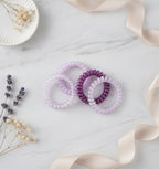 Spiral Coil Hair Ties Pastel Purple Pack – hair accessories (view 2)