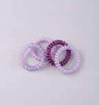 Spiral Coil Hair Ties Pastel Purple Pack – hair accessories (view 1)