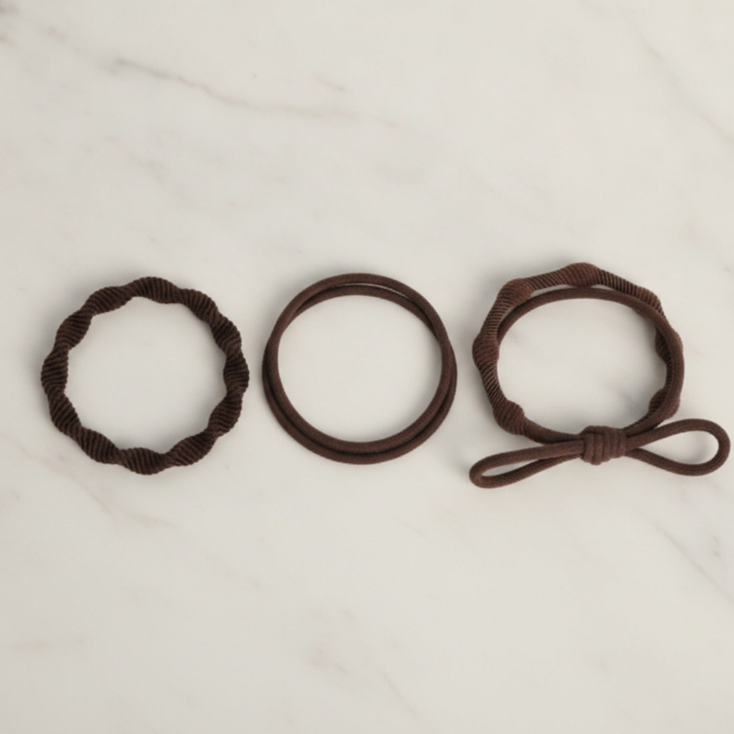 Braided Brown Hair Tie Set