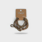 Textured Rope Hair Ties Brown Set