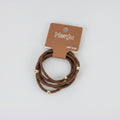 Brown Hair Ties With Gold Beaded Accents – hair accessories (view 1)