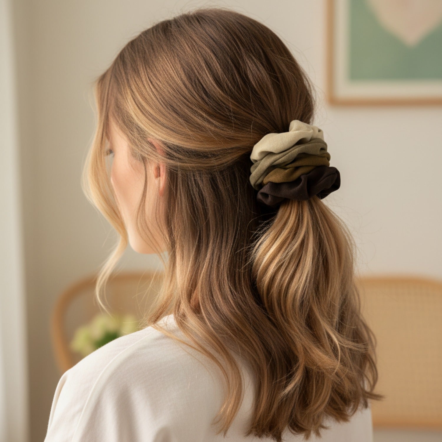 Neutral Tone Hair Scrunchie Set Pack
