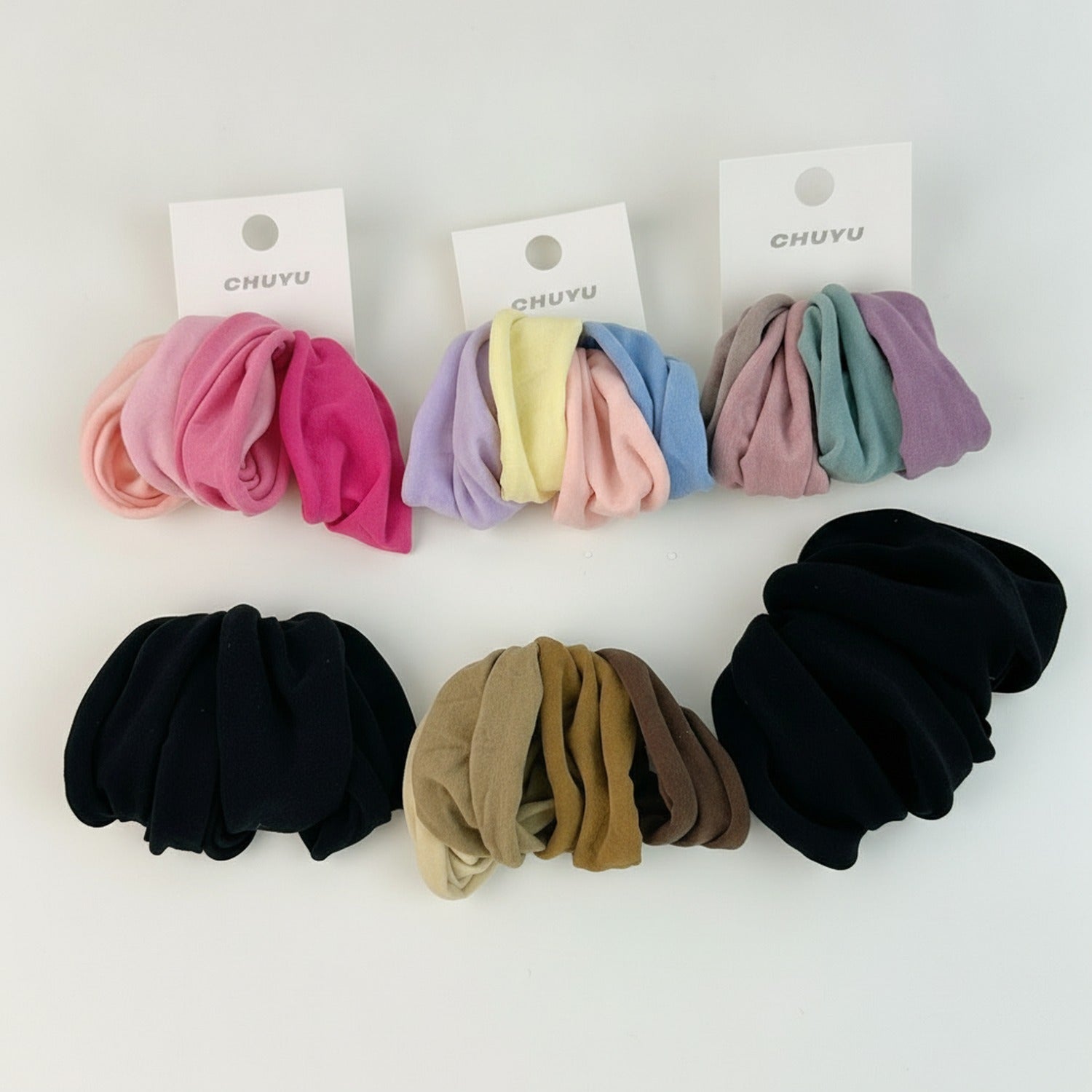 Neutral Tone Hair Scrunchie Set Pack