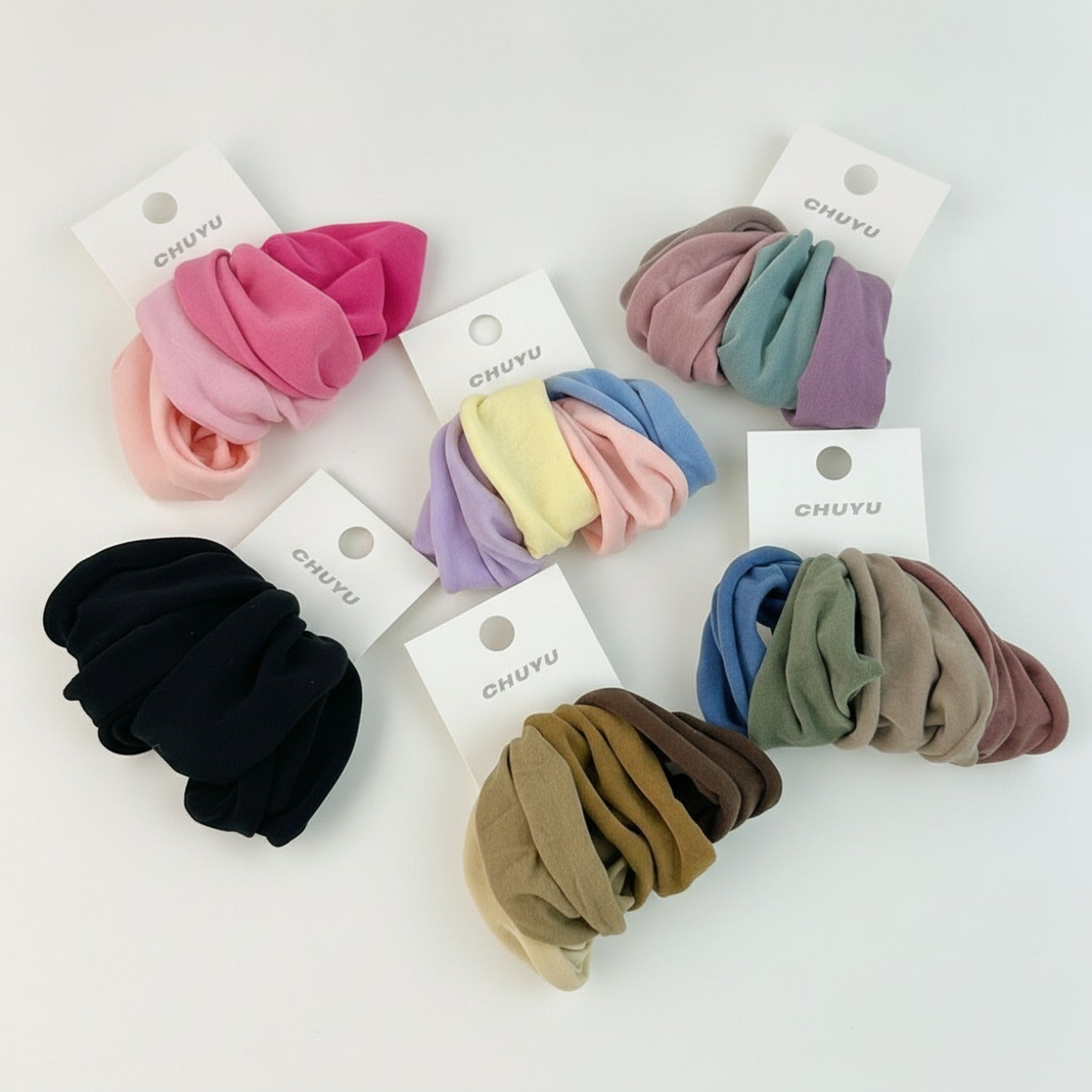 Neutral Tone Hair Scrunchie Set Pack