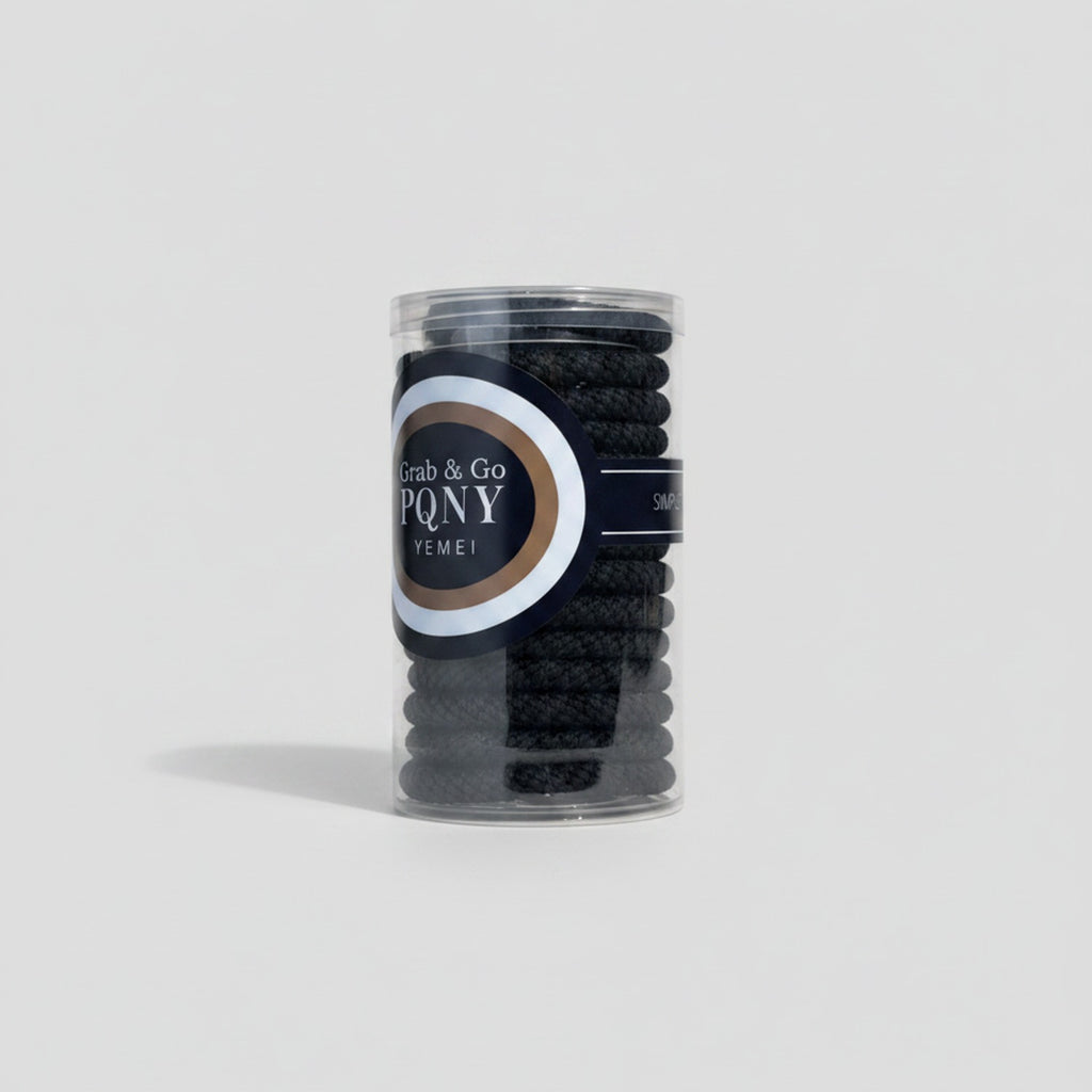 Black Textured Hair Tie Multi-Pack Bundle