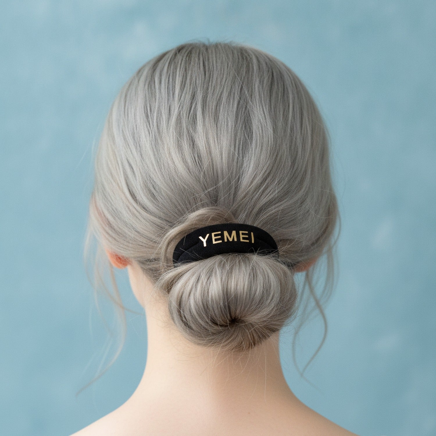 Black Silk Hair Scrunchie Simple Elegant