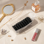 Black Spiral Coil Hair Ties Set – hair accessories (view 2)