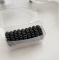 Black Spiral Coil Hair Ties Set – hair accessories (view 1)