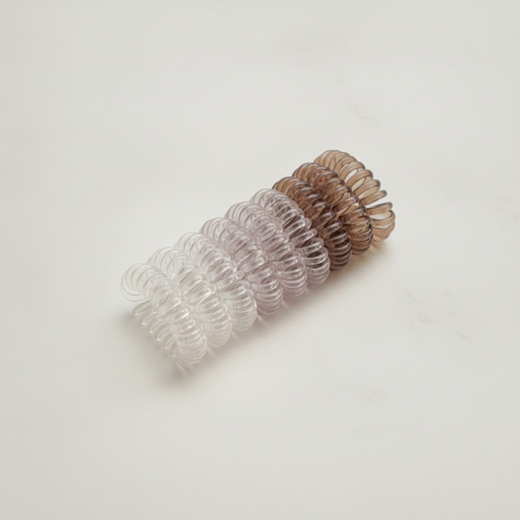 Spiral Hair Coils Ombre Brown Clear Set