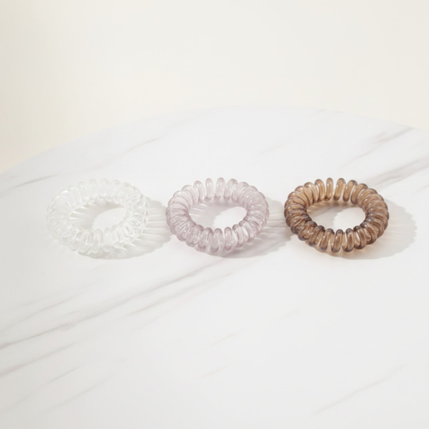 Spiral Hair Coils Ombre Brown Clear Set