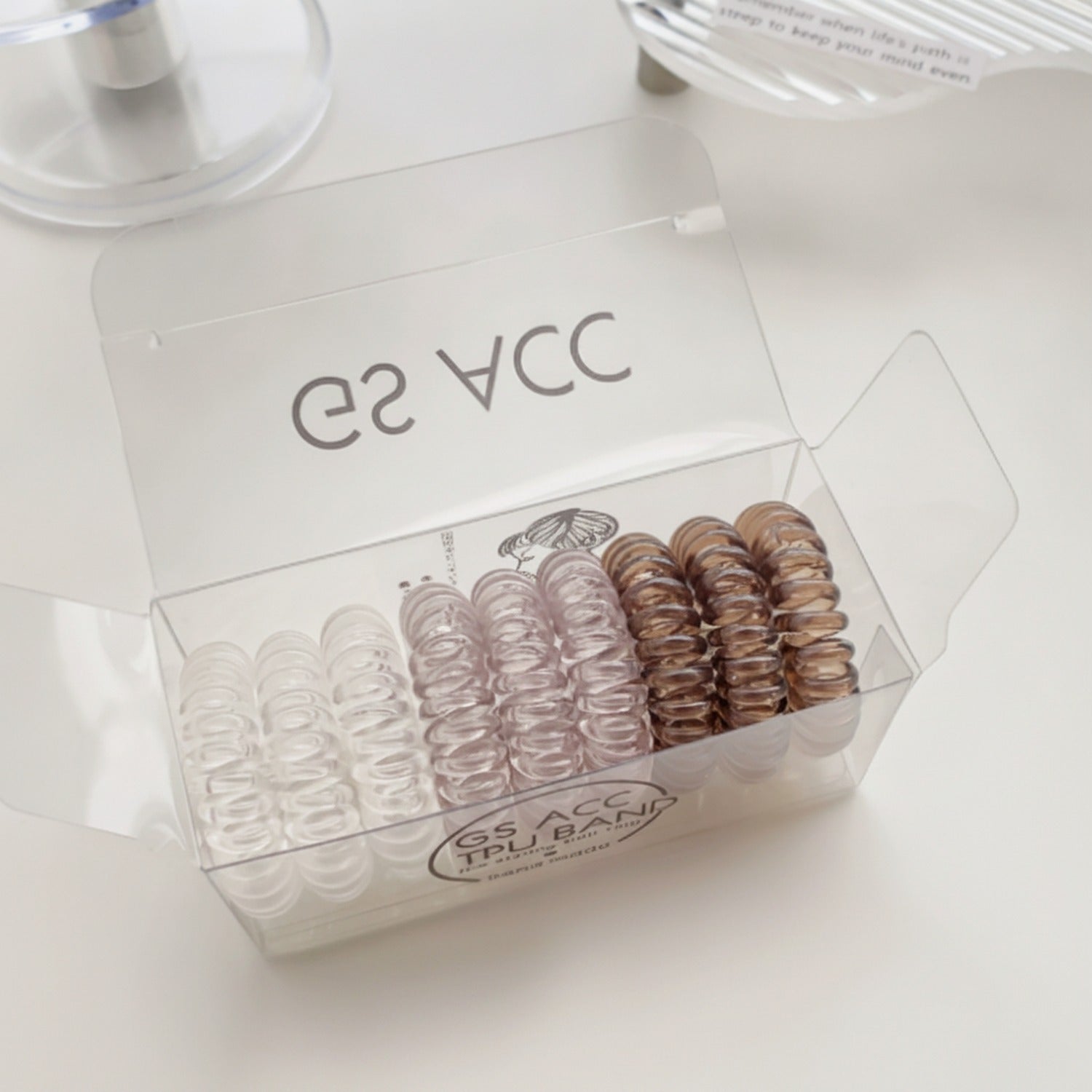 Spiral Hair Coils Ombre Brown Clear Set