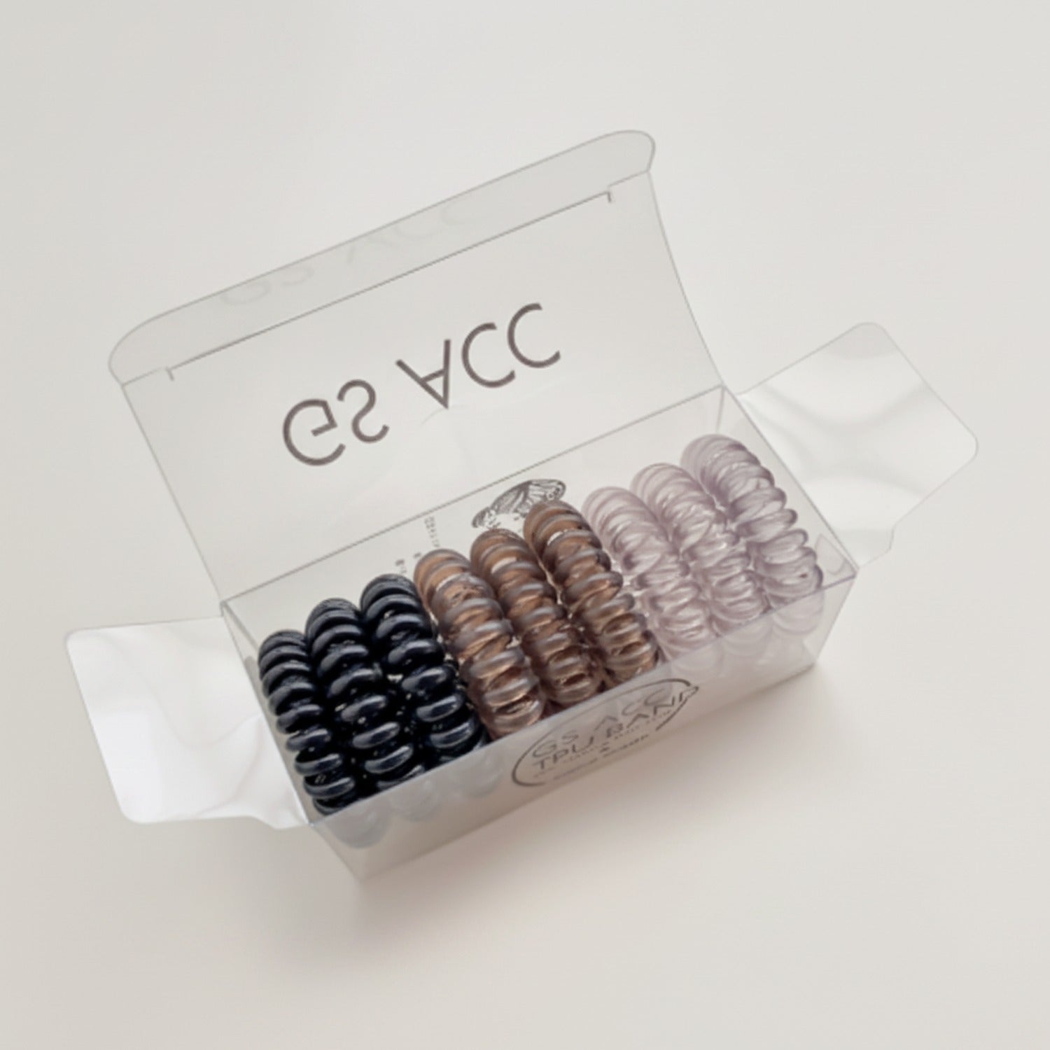 Spiral Hair Coil Set Multicolor Metallic Spring Clips
