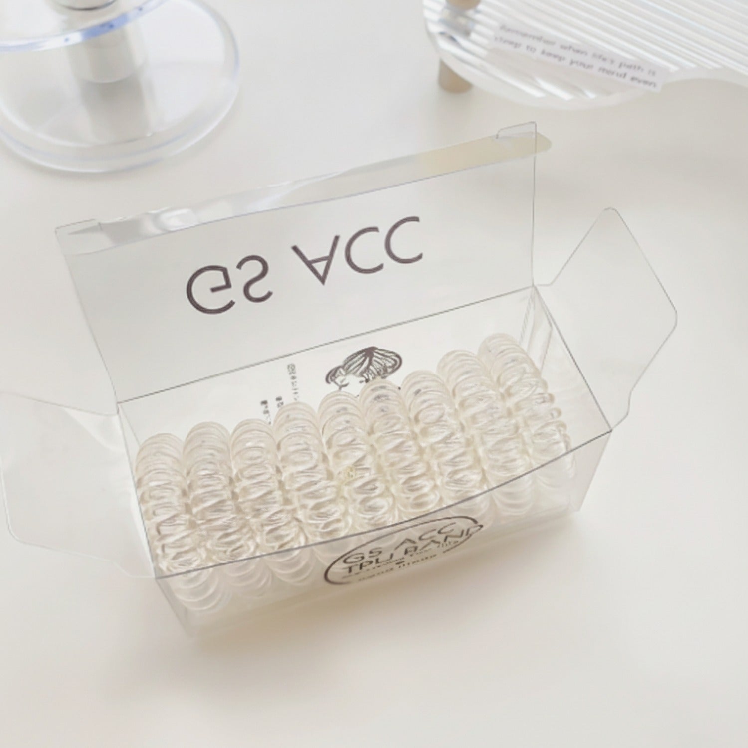 Clear Spiral Hair Coils Minimalist Pack
