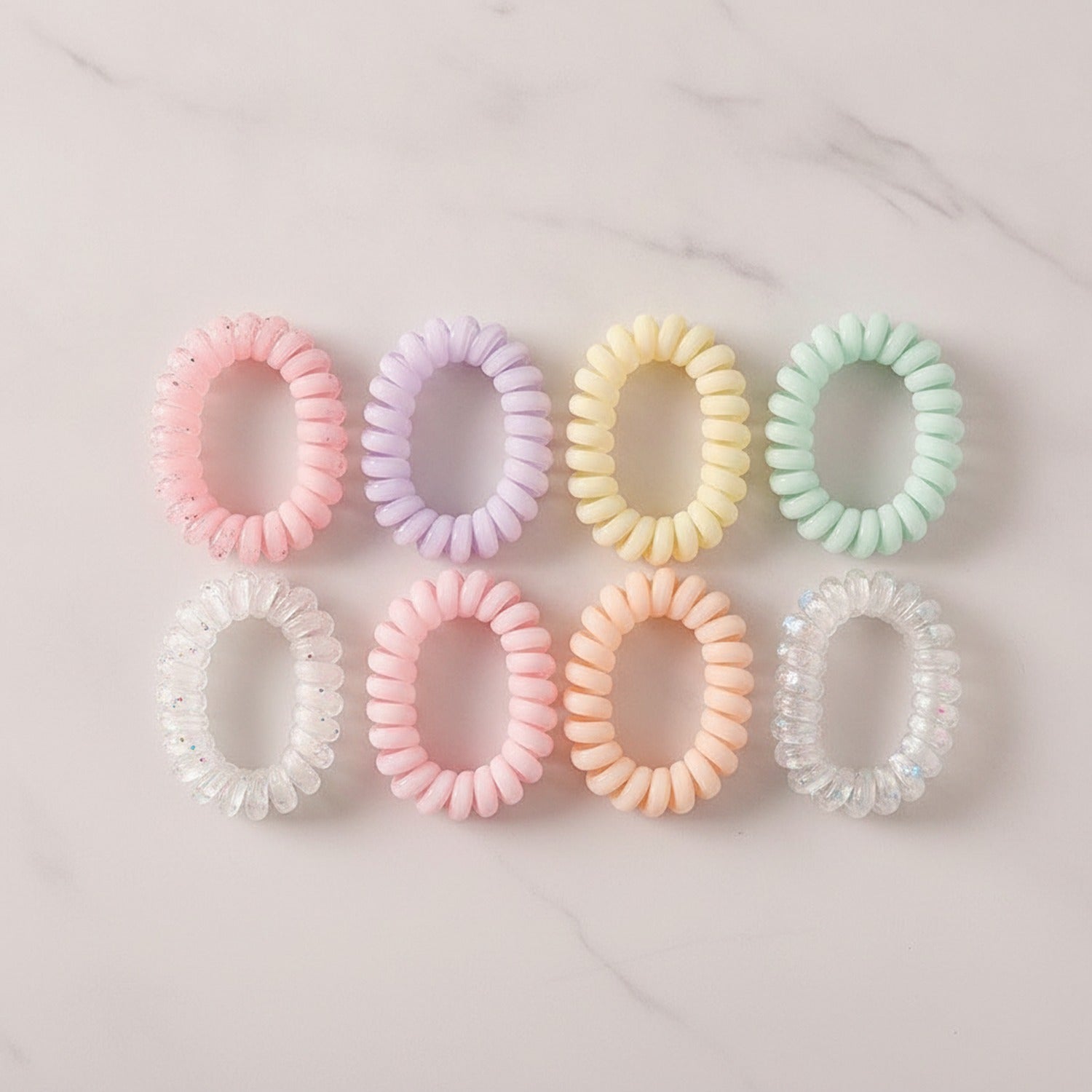Spiral Hair Coil Set in Pink Tones