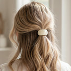 Cream Pearl Dome Hair Tie With Black Band