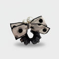 Pearl Polka Dot Bow Hair Scrunchie