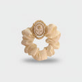 Cream Pearl Rose Cameo Velvet Scrunchie