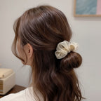 Beaded Velvet Scrunchie Set With Pearl Charm