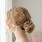 Mesh Scrunchie Set With Beaded Pearl Charms