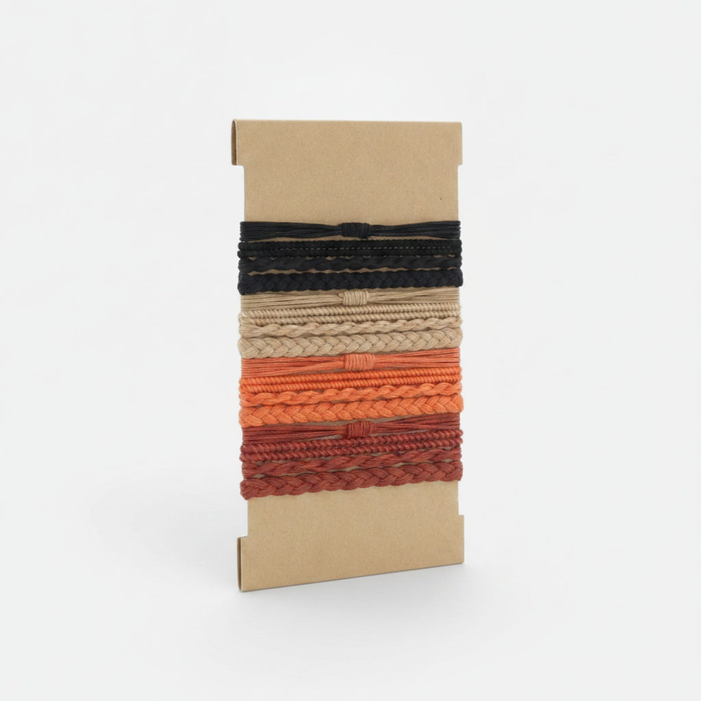 Braided Hair Ties Multi-Color Set Four Pack – hair accessories (view 1)