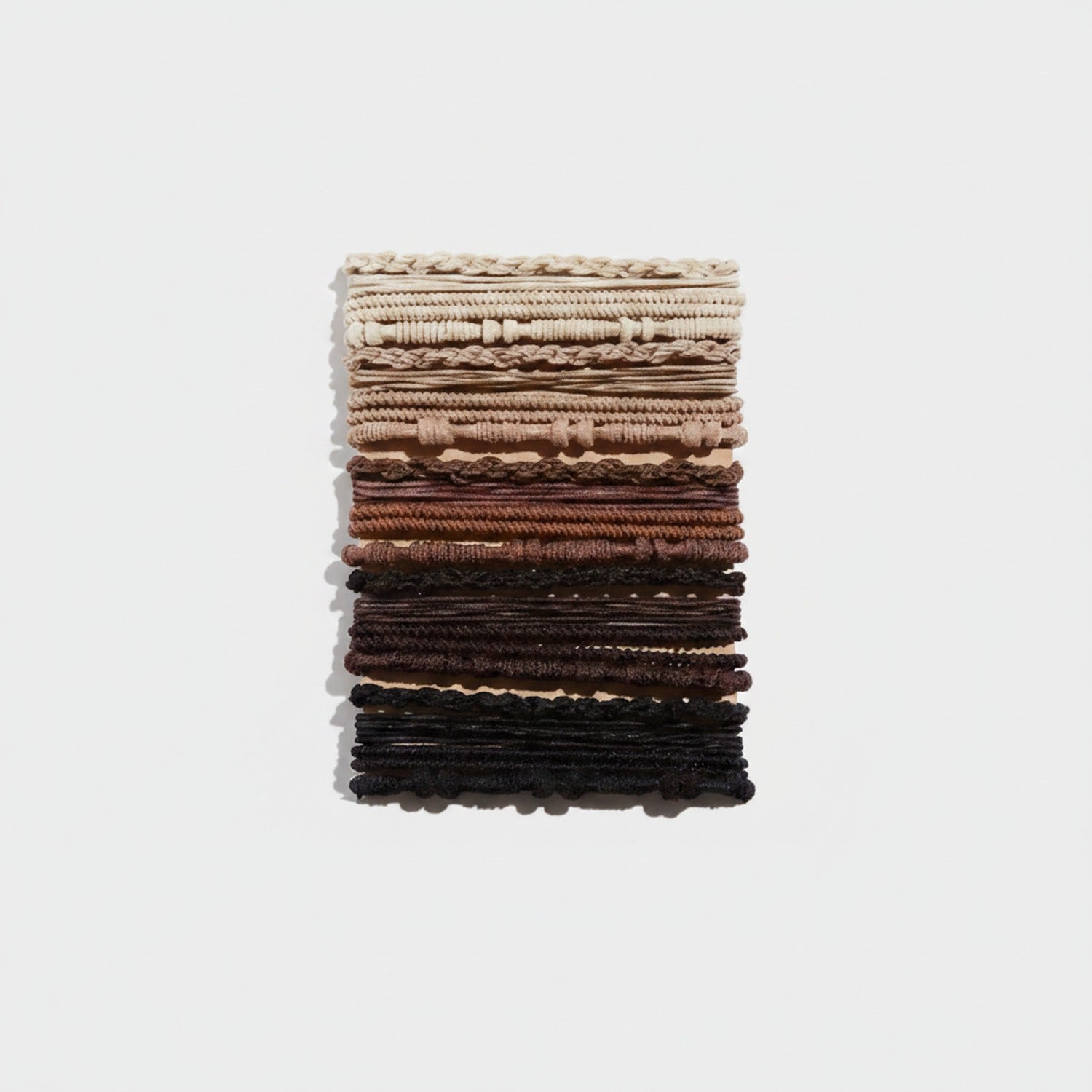 Textured Hair Ties Neutral Earth Tone Set