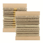 Textured Fabric Hair Ties Neutral Tone Set – hair accessories (view 2)