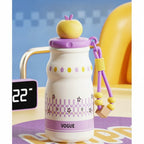 Apple Drink Bottle with Star Charm - Yellow Apple 500ml – novelty & toys (view 1)