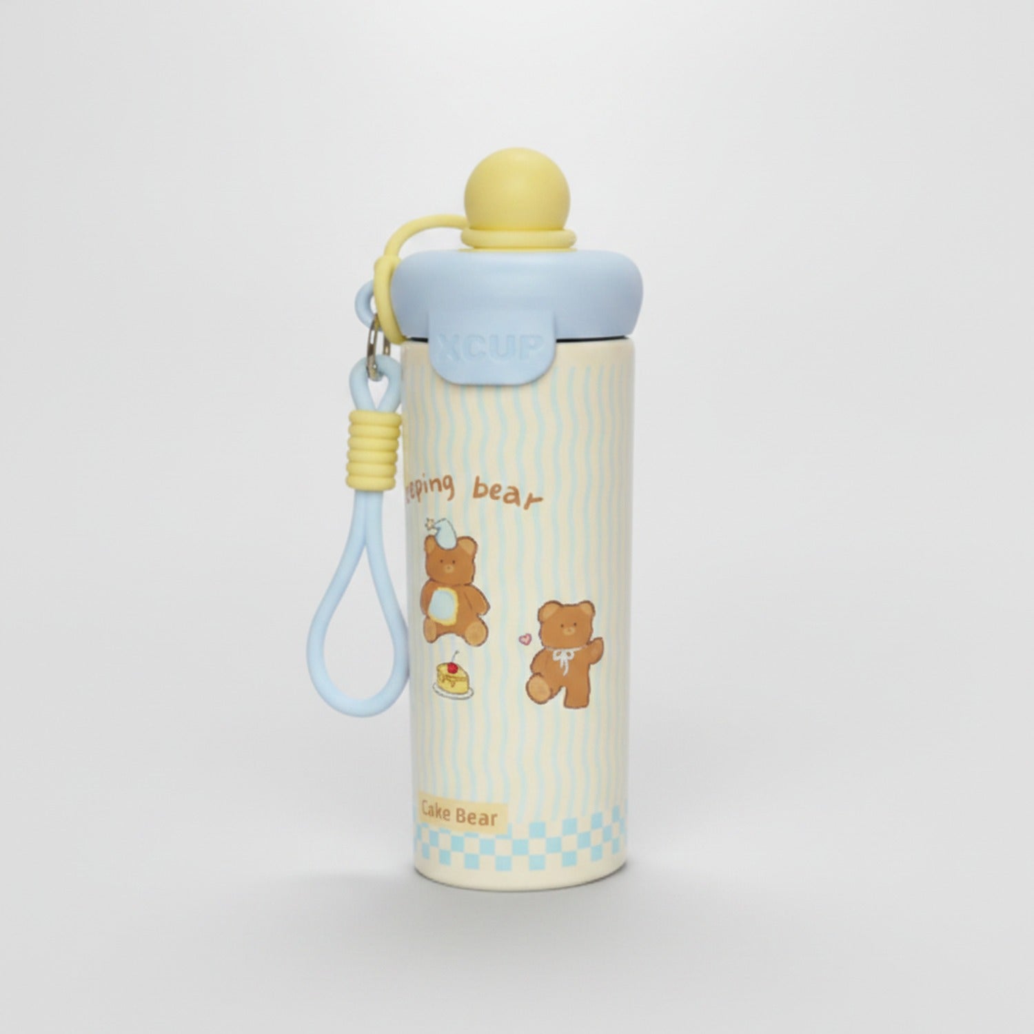 Pastel Bear Insulated Tumbler With Strap
