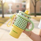 Tumbler With Handle - Lemon Green + Ceramic Liner – novelty & toys (view 2)