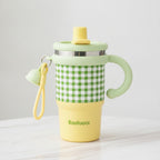 Tumbler With Handle - Lemon Green + Ceramic Liner
