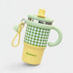 Tumbler With Handle - Lemon Green + Ceramic Liner