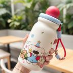 Cute Dog Adventure Theme Drink Bottle - Red Cup Brush 3D Sticker – novelty & toys (view 3)