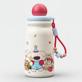 Cute Dog Adventure Theme Drink Bottle - Red Cup Brush 3D Sticker Set