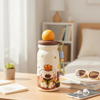 Cute Dog Adventure Theme Drink Bottle - Yellow Cup Brush + 3D Sticker – novelty & toys (view 2)