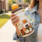 Cute Dog Adventure Theme Drink Bottle - Yellow Cup Brush + 3D Sticker – novelty & toys (view 3)