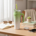 Color-Block Tumbler Cup with Straw - Ombré - Includes Straw + 3D Sticker Pack – novelty & toys (view 2)