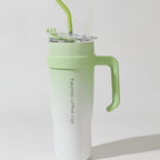 Color-Block Tumbler Cup with Straw - Ombré - Includes Straw + 3D Sticker Pack
