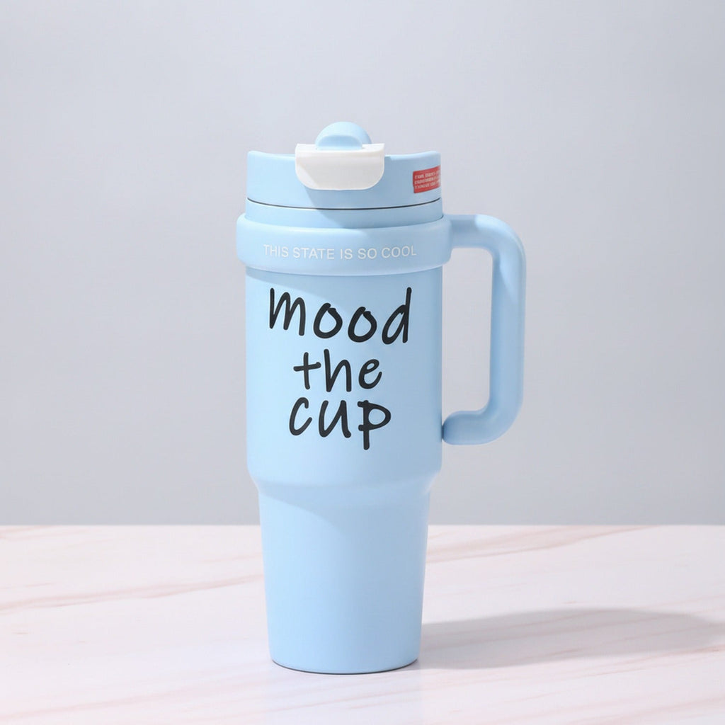 Mood The Cup Tumbler with Handle - Trendy Ice Cup Sunny Blue