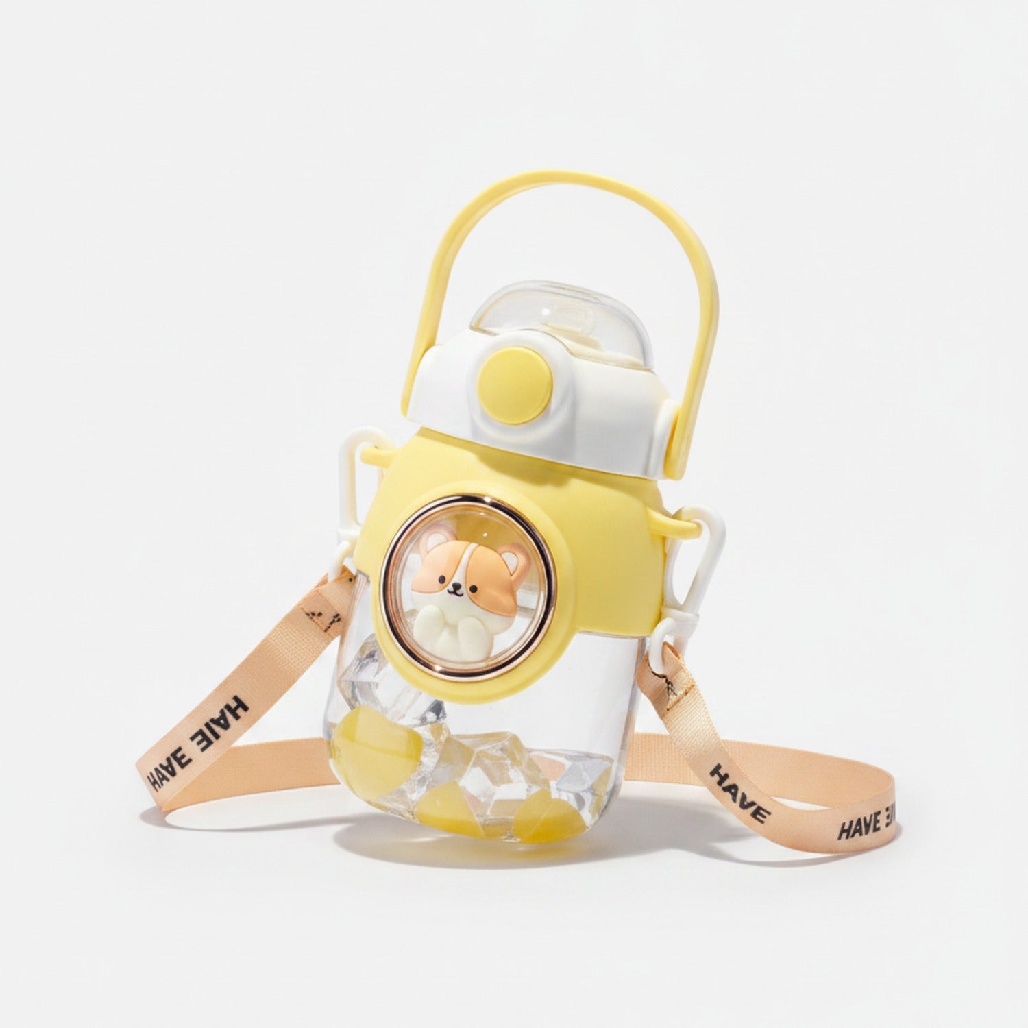 Yellow Pet Dome Tumbler With Handle