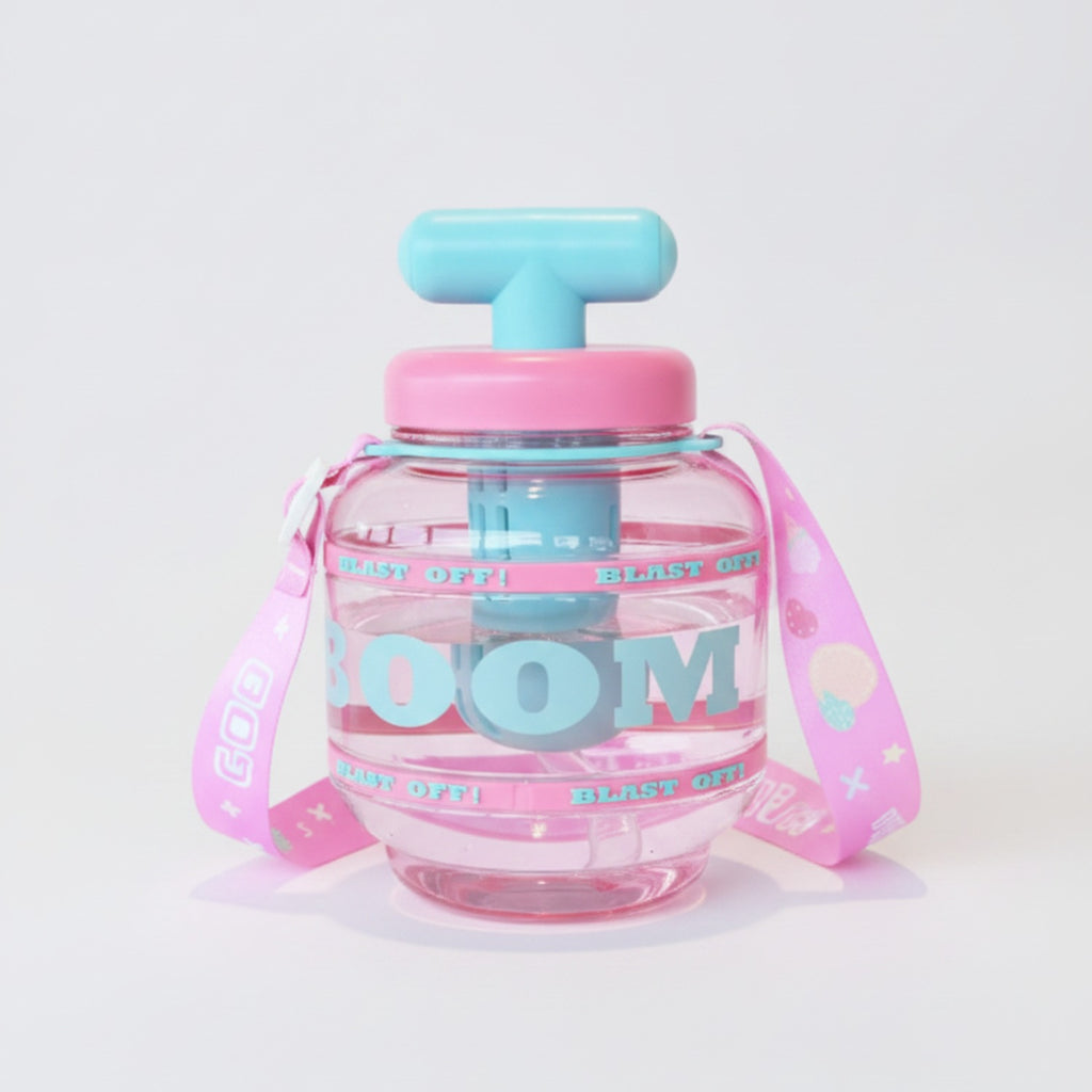 Bubble Pump Tumbler With Strap - Pink Bomb Cup – novelty & toys (view 1)