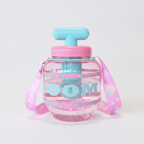 Bubble Pump Tumbler With Strap - Pink Bomb Cup – novelty & toys (view 1)